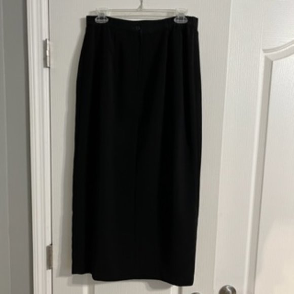 Sag Harbor Women's Slit Skirt 10 Black - Picture 2 of 12